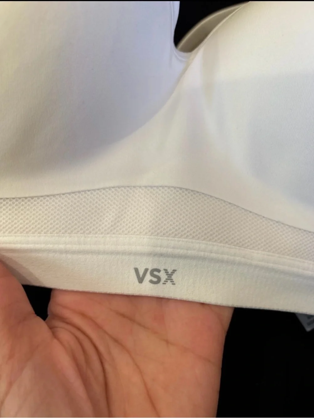 VSX White Padded Racerback Sports Bra with Molded Cups